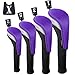 Andux Golf 460cc Driver Wood Head Covers Long Neck Interchangeable No. Tags Pack of 4