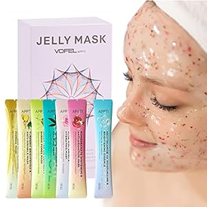 Peel-Off-Jelly-Mask-For-Facials-Modelling-Face-Treatments-Hydrojelly-Skincare-Esthetician-24k-Gold-Egyptian-RosePomegranate-Hemp-Oil-SoothingGreen-TeaTurmeric-Brightening VOFEL Jelly Mask Facial Masks for Skin Care Peel Off Jelly Masks for Facials Diy Spa Skin Treatment 12 Pcs