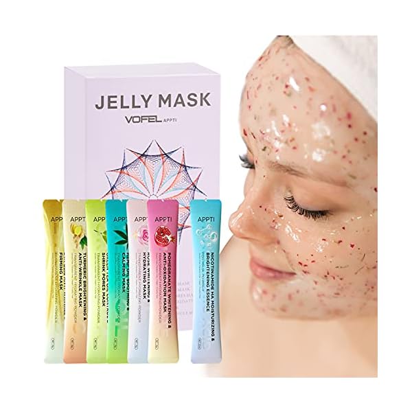 VOFEL Jelly Mask Facial Masks for Skin Care Peel Off Jelly Masks for Facials Diy Spa Skin Treatment 12 Pcs