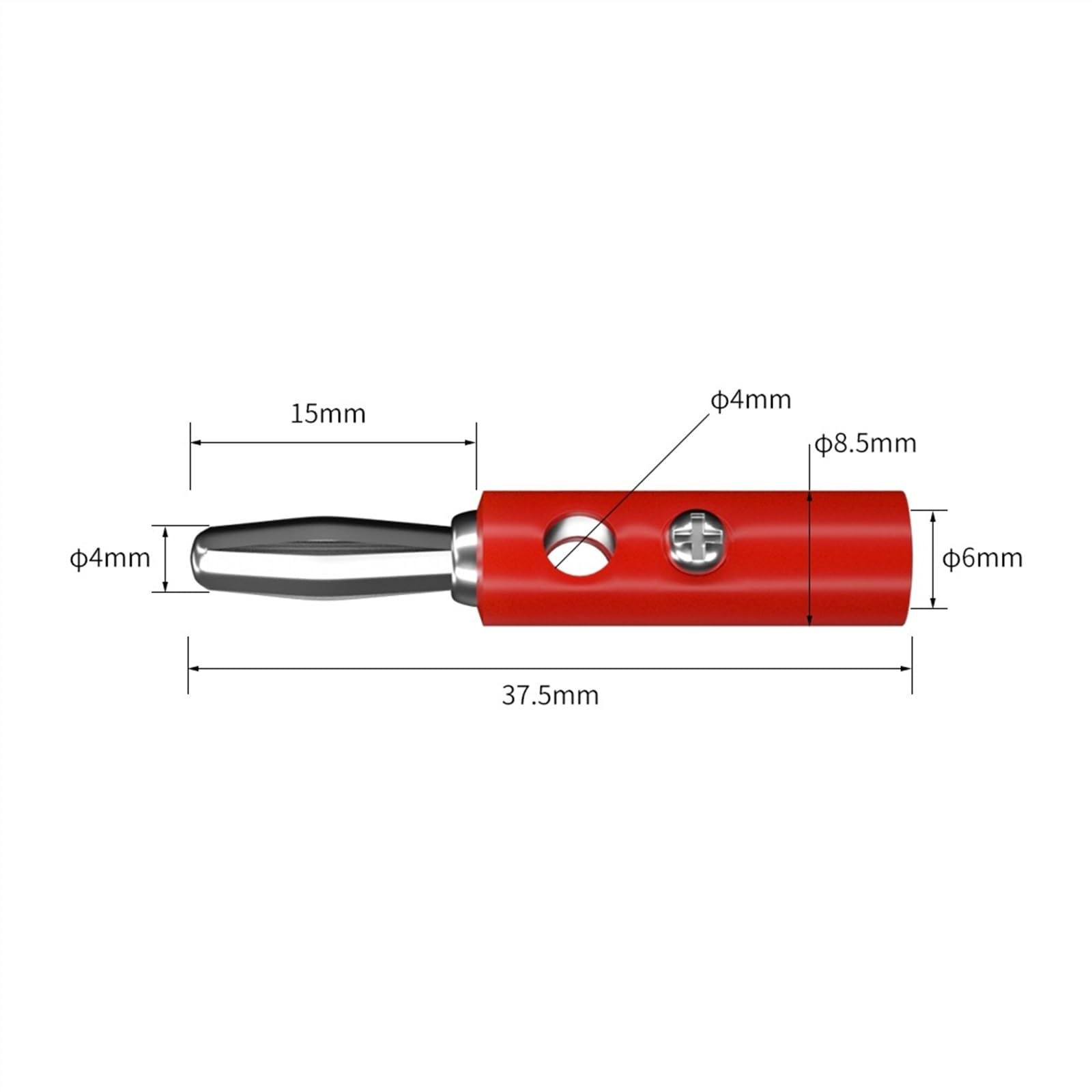 10 sztuk złącze śrubowe elektryczne dla głośnika audio z wtyczką bananową 4 MM, akcesoria elektryczne 5 kolorów Q.10016(5 kolorów x 2)
