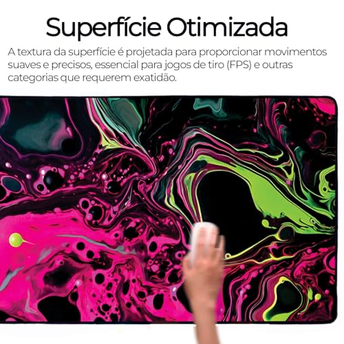 Novo Mouse Pad Gamer Deskpad Speed Extra Grande Borda Costurada Profissional Varios Tamanhos - Liqui