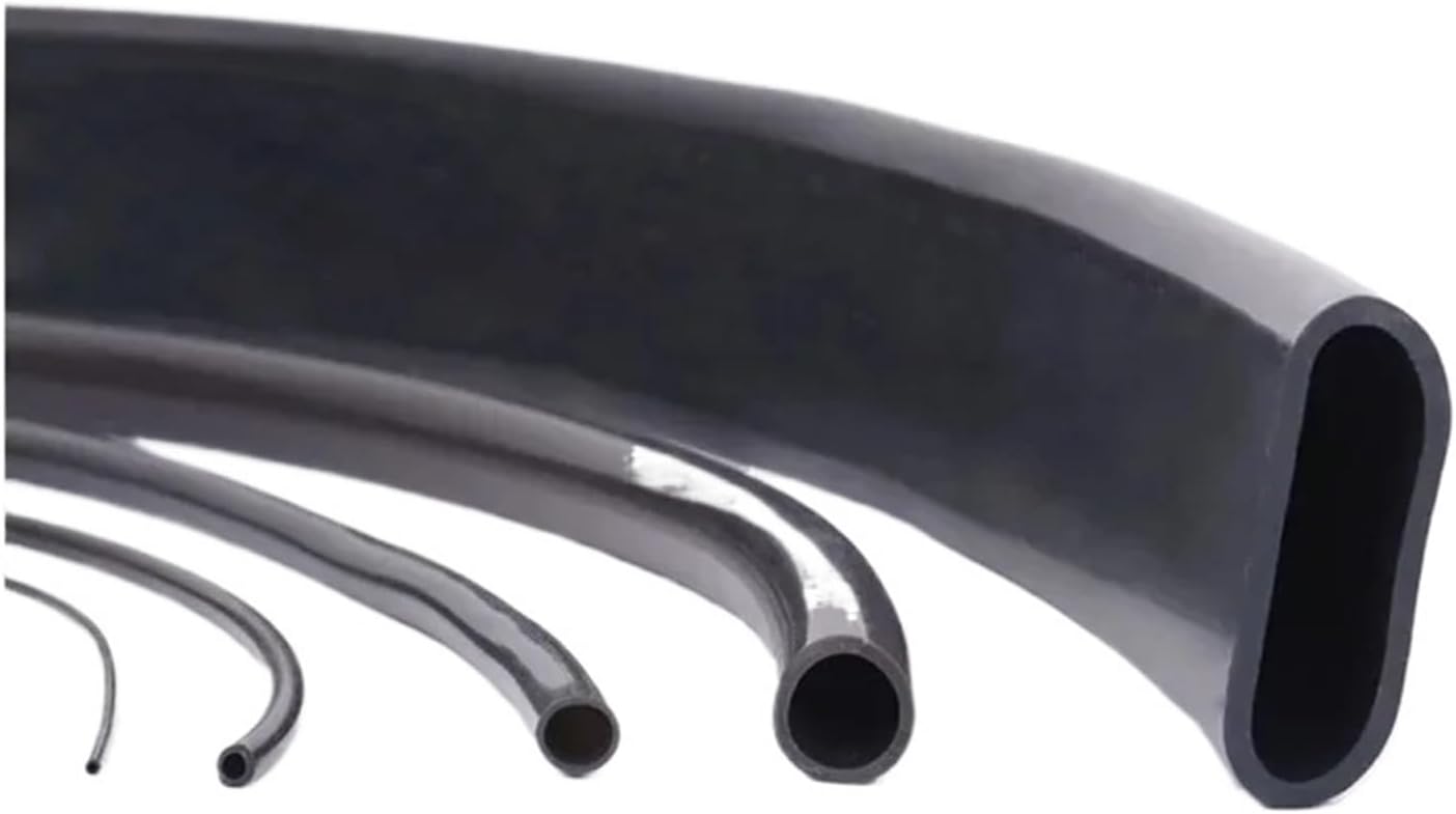 1Meter 5Meters Industrial Grade High Temp Resistant Black Silicone Rubber Hose Capillary Pipe Tube ID 1-60mm Silicone Tube(5x10mm-1Meter)