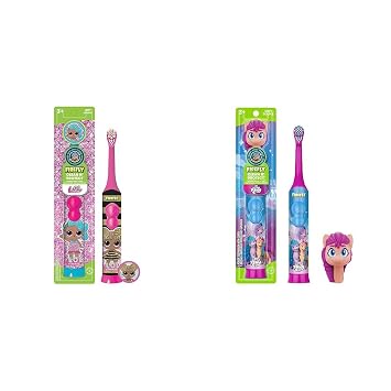 FIREFLY Clean N Protect L.O.L. Surprise! and My Little Pony Power Toothbrushes with Character Covers, Soft Bristles, Battery Included, Ages 3+, 1 Count Each