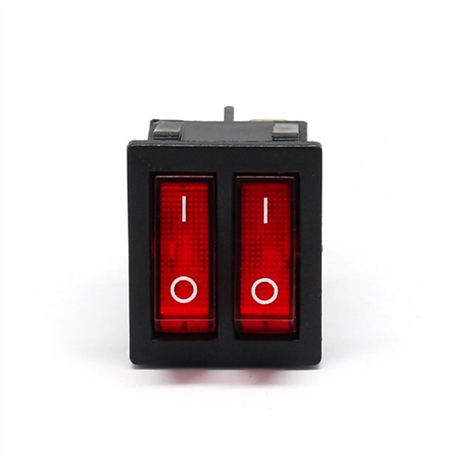 Micro interruptor Kcd4 15A 250v AC doble polo interruptor basculante de doble banda 2 vías rojo cobre pin rojo 220v lámpara interruptor de encendido y apagado con 6 pines Accesorios interruptores indu
