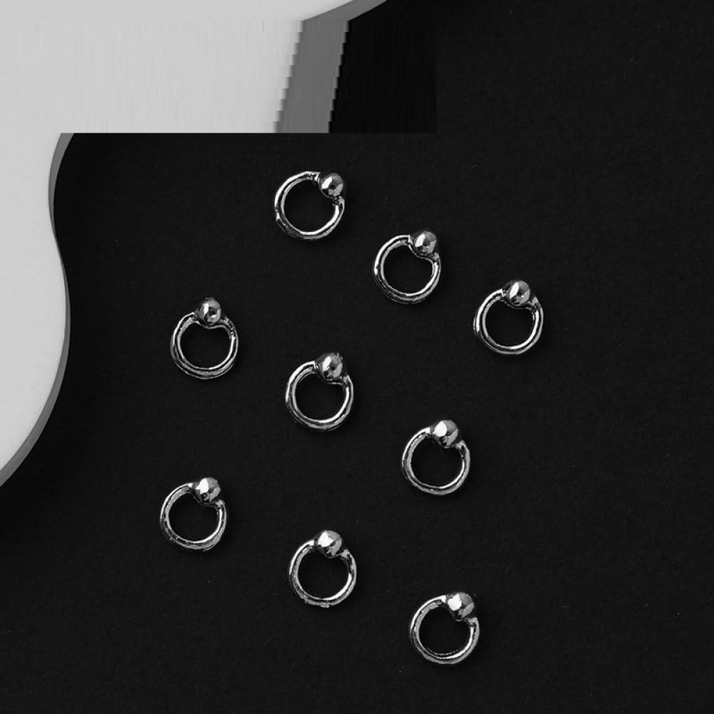 qbodp 100 Pcs Nail Charms, Fashion Nail Ornaments, Metal Decorations for Nail, Nail Supplies Nail Art Decoration Accessories