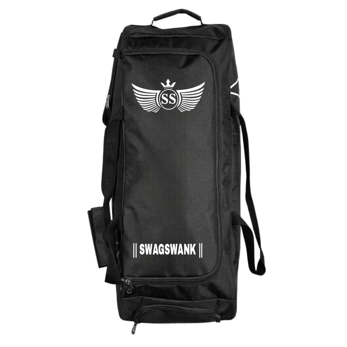 Cricket Kit Bag, 45L, Dedicated Bat Pocket, Water-Resistant Polyester, Adjustable Shoulder Straps (Black)-picture-38