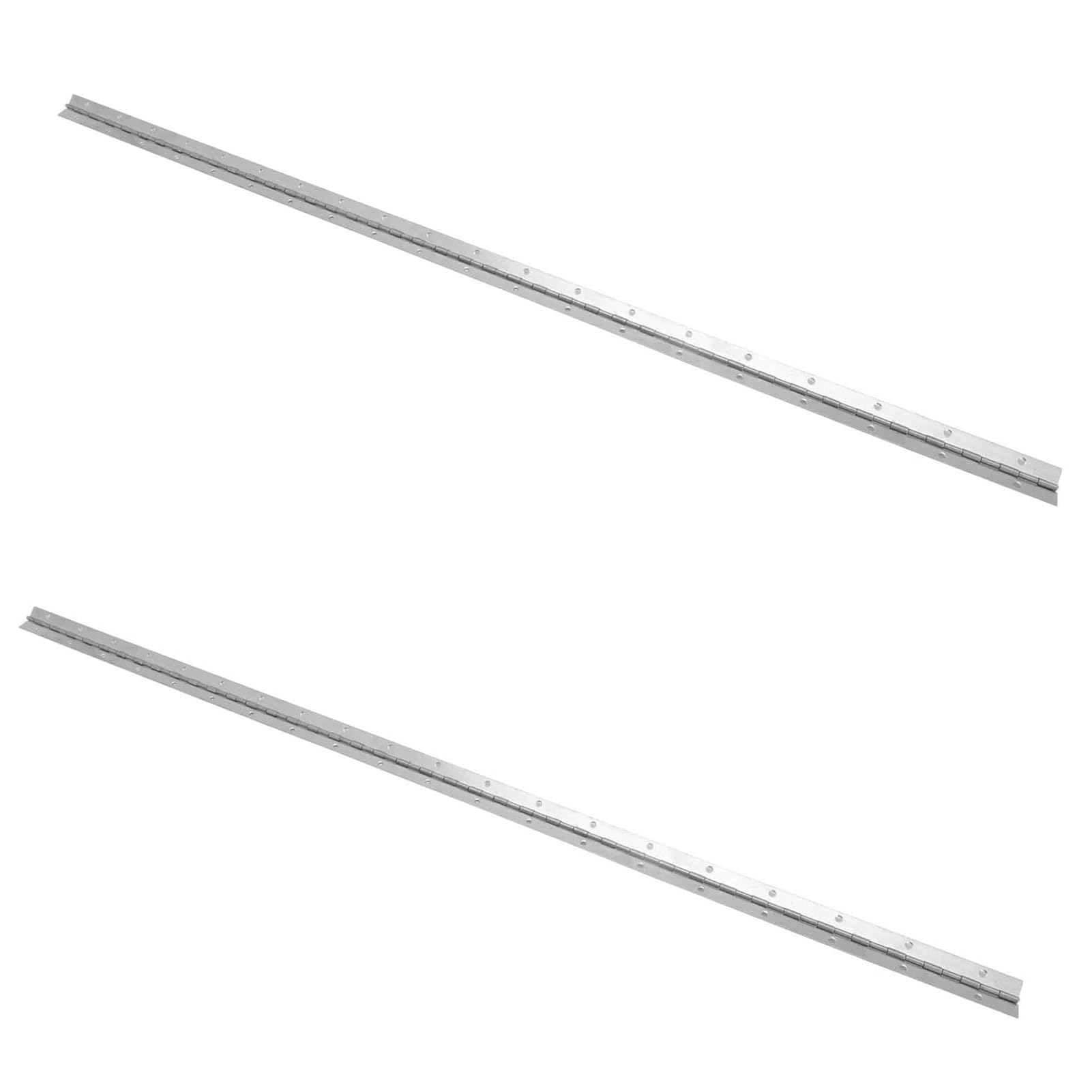 CROWNSHOP 2PCS Piano Hinge Stainless Steel Heavy-Duty Continuous Piano Metal Hinge 270 Degree Open Thick Furniture Hinges 1000x30mm for Pianos Cabinet Doors Large Windows Boats (2PCS)