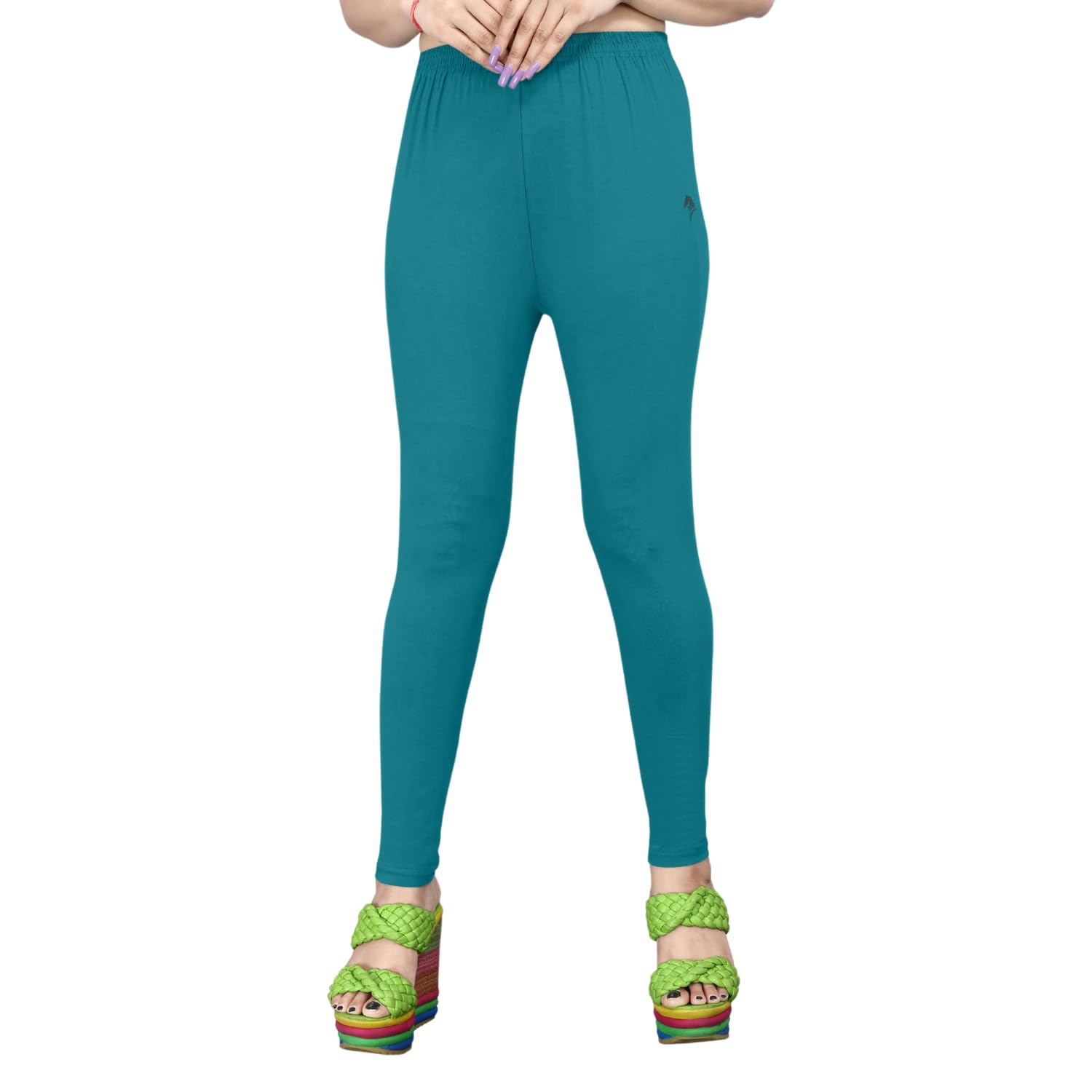 freedom lady wear Women's Solid Mid Rise Slim Fit Ankle Length Leggings - Comfortable and Stylish Yoga Pants for Workout, Running, Office and Everyday Wear-picture-23