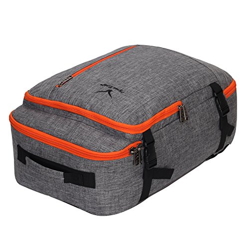 Hynes Eagle 38L Flight Approved Weekender Carry on Backpack Orange Grey