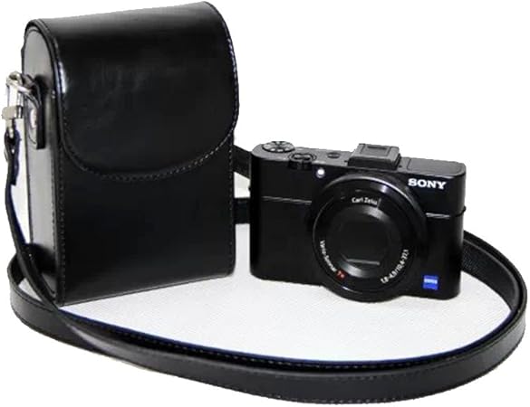 Amazon Mercs カメラケース ソニ Sony Rx100 専用 ミラーレス一眼 汎用型 高級pu 多機種互換 ショルダーベルト付き ブラック カメラバック ケース オンライン通販