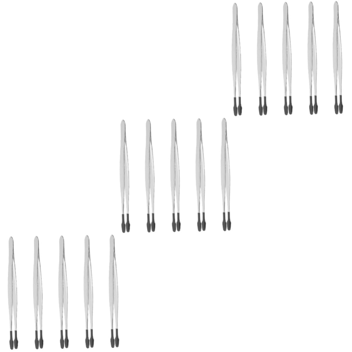 Beavorty 15 Stück Stempelclip Bastelpinzette Stempelsammelpinzette Schmuckhandwerkswerkzeuge Edelstahl Stempelpinzette Stempelsammlerpinzette Wimpernapplikator Werkzeug Flache