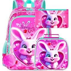 Glittering Uv Priting Heart Rabbit Pink