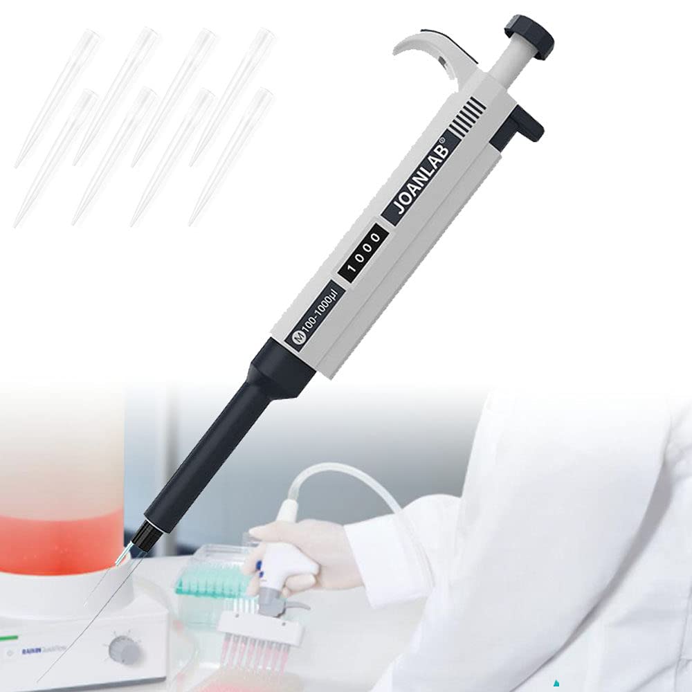 Pipetas Monocanal, Pipeta de Micropipeta de Volumen Variable Ajustable con Cono de Punta Autoclavable para InvestigacióN de Laboratorio, 100-1000Ul
