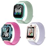 SUGARJAR 3 Stück Armband Kompatibel mit Imoo Z7/Z6/Z1 Watch Phone, Geflochtenes Nylon Klettverschluss Loop für imoo Smartwatch Z7/Z6/Z1 Ersatzarmband Jungen Mädchen