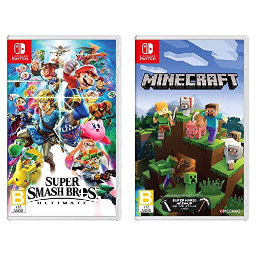 Super Smash Bros. Ultimate - Standard Edition - Nintendo Switch + Minecraft - Standard Edition - Nintendo Switch