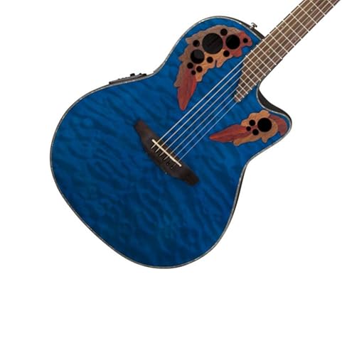 Amazon.com: Ovation CE44P-8TQ Acoustic-Electric Guitar, Trans Blue