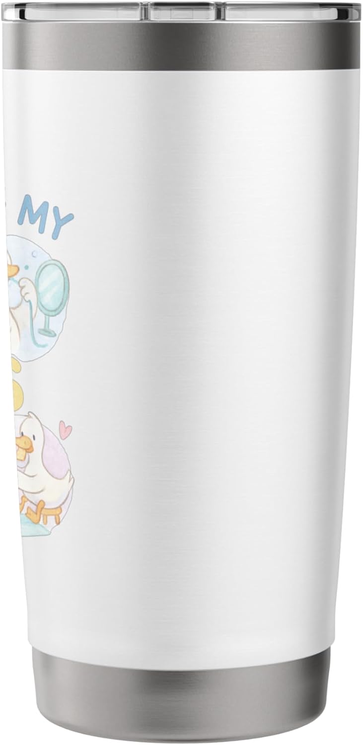 Just Doing My ADLs Cute Duck Occupational Therapy Design Stainless Steel Insulated Tumbler - Image 2