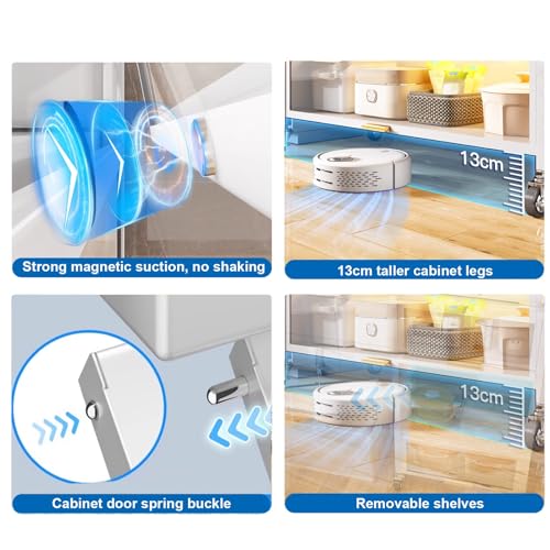 Support de boulanger sur roulettes et meuble micro-ondes pliable - 7