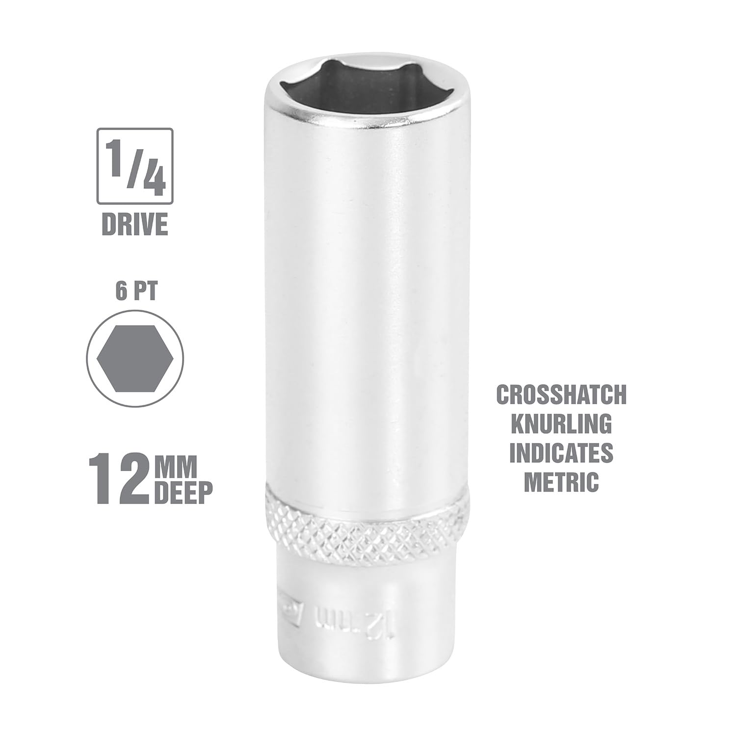 Amazon.com: OEMTOOLS 22276 12 MM Metric Deep Socket 1/4 Inch