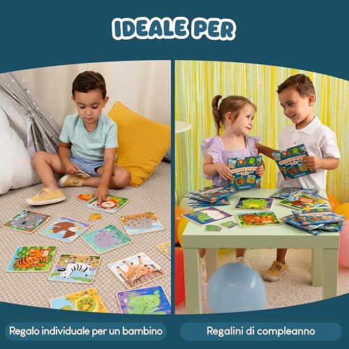 Pack 16 Puzzle in Legno di 4 Pezzi per Gadget Compleanno Bambini 1-5 Anni. Regalini Fine Festa Invitati, Idee Pensierini San Valentino, Regalo Alunni Scuola e Giochi Befana - Lego - Immagine 4
