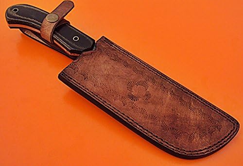 Miniatura 7 de CP-36 Cuchillo de carnicero de acero Damasco de 11.00 pulgadas - Mango Micarta negro/marrón
