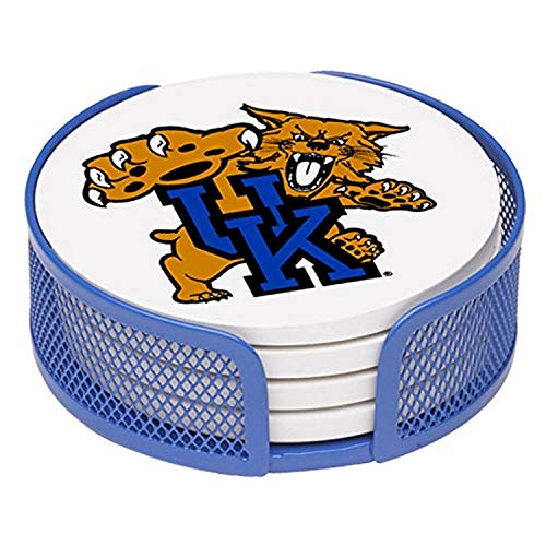 Thirstystone Stoneware Drink Coaster Set with Holder, University of Kentucky Small
