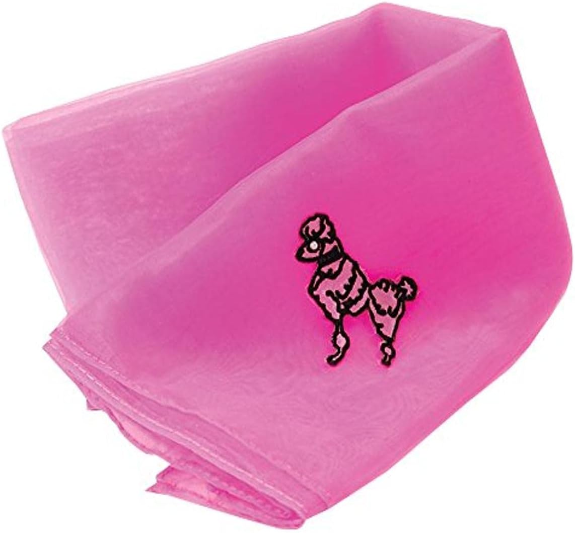 Bristol Novelty BA1087 50's Poodle Scarf Pink, One Size : Clothing, Shoes & Jewelry