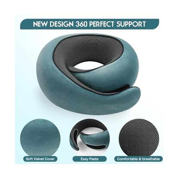 2024 New Memory Foam Travel Neck Pillow For Airplanesultimate Comfort And Support Ideal For Airplane And Car Travel Compact Convenient And Versatile Airplane Sleeping Pillow