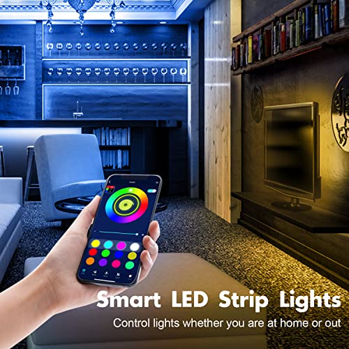 Jerritte Led Strip Lights 32.8Ft, Led Light Strip With Remote App Control, Music Sync Color Changing Rgb Led Lights For Bedroom Room #TOP2