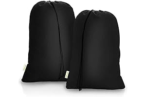 2 Pack 28 x 45 Inch Black Extra-Large Heavy Duty Laundry Sack