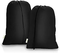 OTraki 2 Pack Extra Large 28x45 Inch Heavy Duty Drawstring Laundry Bags - Tear Resistant Hamper Liners for College Dorm Travel Home Black