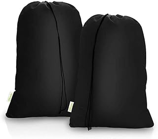 OTraki 2 Pack Heavy Duty Large Laundry Bag 28 x 45 inch Extra Hamper Bag Dirty Laundry Bags Clothes Organizer Drawstring Cloth Laundry Bag Travel Laundry Bag for Camp Home College Dorm Black