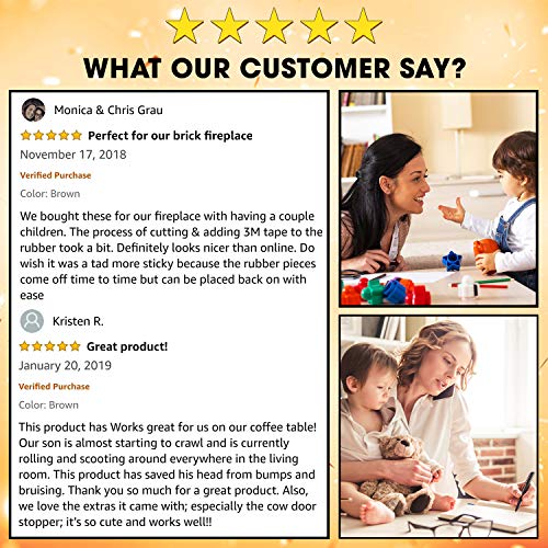 Edge Guard & Corner Protector - Extra Long 19.0Ft [16.5Ft Edge + 8 Pretaped Corners] With Baby Proofing, Home Safety Furniture Bumper And Table Edge Guards Child Safety [Brown] #TOP7