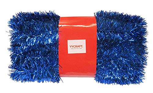 Yycraft 15 Yards (45 Feet) Commercial Length Thick Foil Tinsel Christmas Garland Classic Christmas Decorations, Royal #TOP9