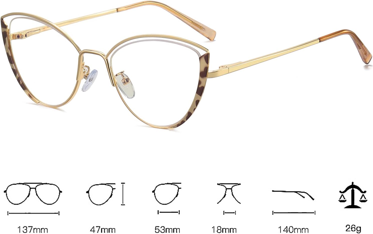 MORESHINE Fashion Cat Eye Blue Light Blocking Glasses for Women, Glasses for Reading/Computer/TV/Phones Eye Strain - Image 3