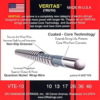 DR String VTE-10 Veritas Jeu de cordes pour guitare electrique - Les Beatles, Paul McCartney, John Lennon, RIngo Starr, George Harrison DR String VTE-10 Veritas Jeu de cordes pour guitare electrique – Image 3