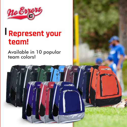 No Errors Sports Rbp Rookie Baseball And Softball Backpack - Baseball And Softball Bat Bag With Fence Hooks For Kids, 2 Bat Pockets Bag For Boys And Girls(Black) #TOP5