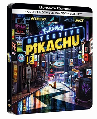 Pokémon-Détective Pikachu 4K Ultra HD Boîtier SteelBook Limité Ultimate Edition - 4K Ultra HD + Blu-ray 3D + Blu-ray - Boîtier SteelBook Limité