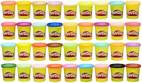 Play-Doh 36 Mega Pack, Knete für kreatives Spielen, für Kinder ab 2 Jahren 36834 Mehrfarbig 36er Pack, mehrfarbig sortiert