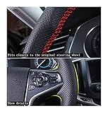 Para Renault para Samsung SM5 2003 2004-2008 personalizar DIY grano de madera cuero genuino protector para volante de coche