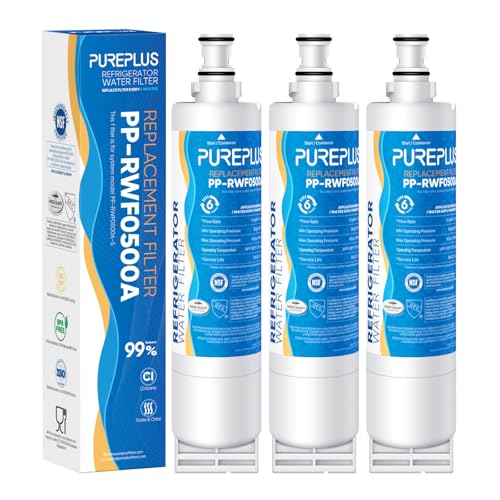 Image of PUREPLUS 4396508 Refrigerator Water Filter, Replacement for EDR5RXD1, EveryDrop Filter 5, 4396510, 4392857, Kenmore 46-9010, 9085, LC400V, WF-NLC240V, RFC0500A, WF285, W10186668, 3Pack
