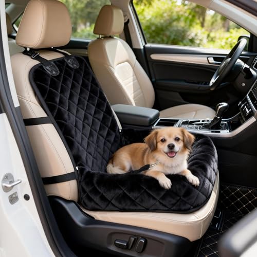 Dog Car Seat - Waterproof Dog Car Booster Seat For Small/Medium Dogs Car Bed Travel For Cat/Dog/Pet With Safety Leash And Non-Slip Base