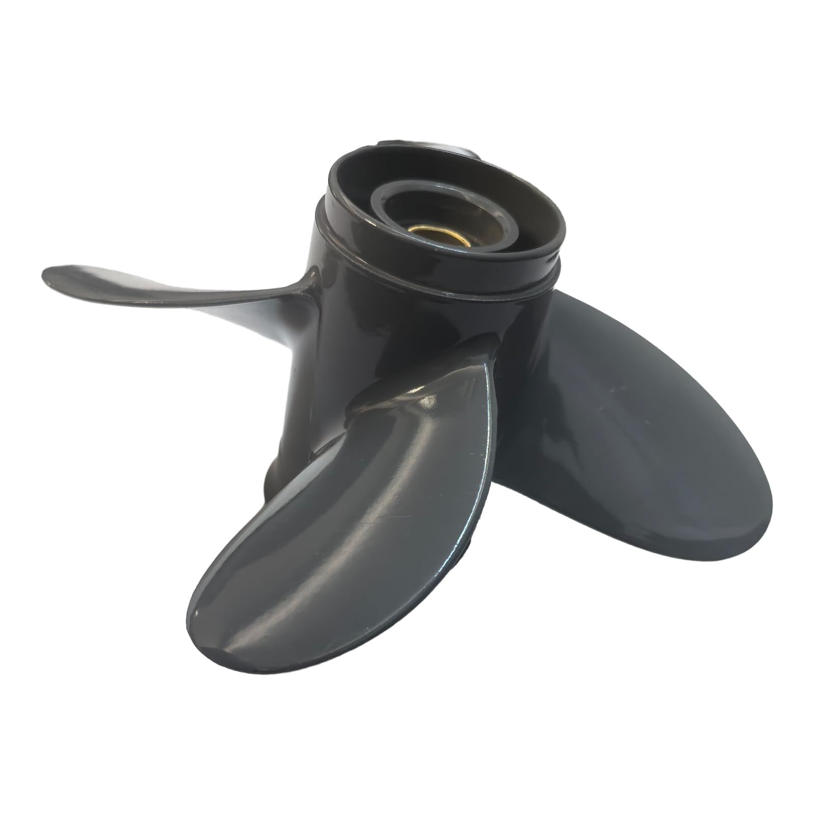 Hélice de barco de aluminio de 4 cuchillas de 9 1/4 x 10 RH 58134-ZV4-010AH compatible con motores Honda 8-20 HP 8 dientes estriados