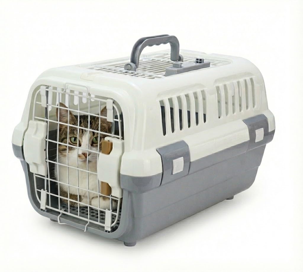 Amazon | N&S ペットキャリー Sサイズ グレー 犬 猫 うさぎ用 IATA基準