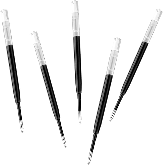 DunBong Recambios de Tinta Gel G2, Punta Fina 0.5mm, Pack de 5 (Negro) miniatura 5