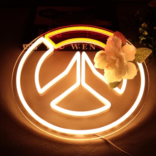 Image of OW Game Neon Sign for Game Zone Decor,Led Lights for Man Cave PlayRoom Internet Bar or Bedroom Decoration.5V USB Powered,Easy Hanging.