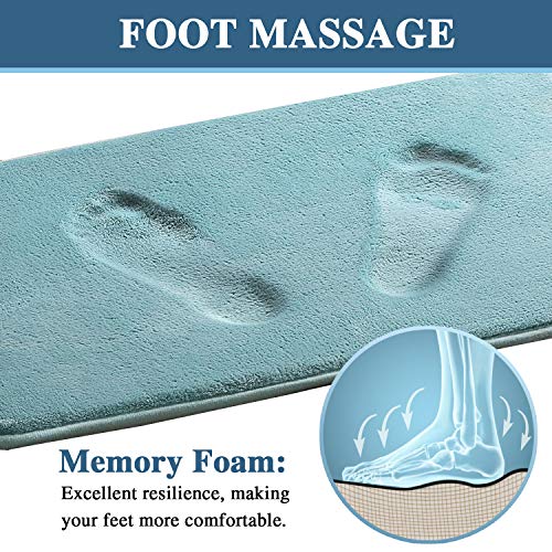 H.VERSAILTEX Memory Foam Flannel Bath Mat Set #TOP27