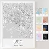 Mapdify Oslo personalisiertes Stadtposter, dein 