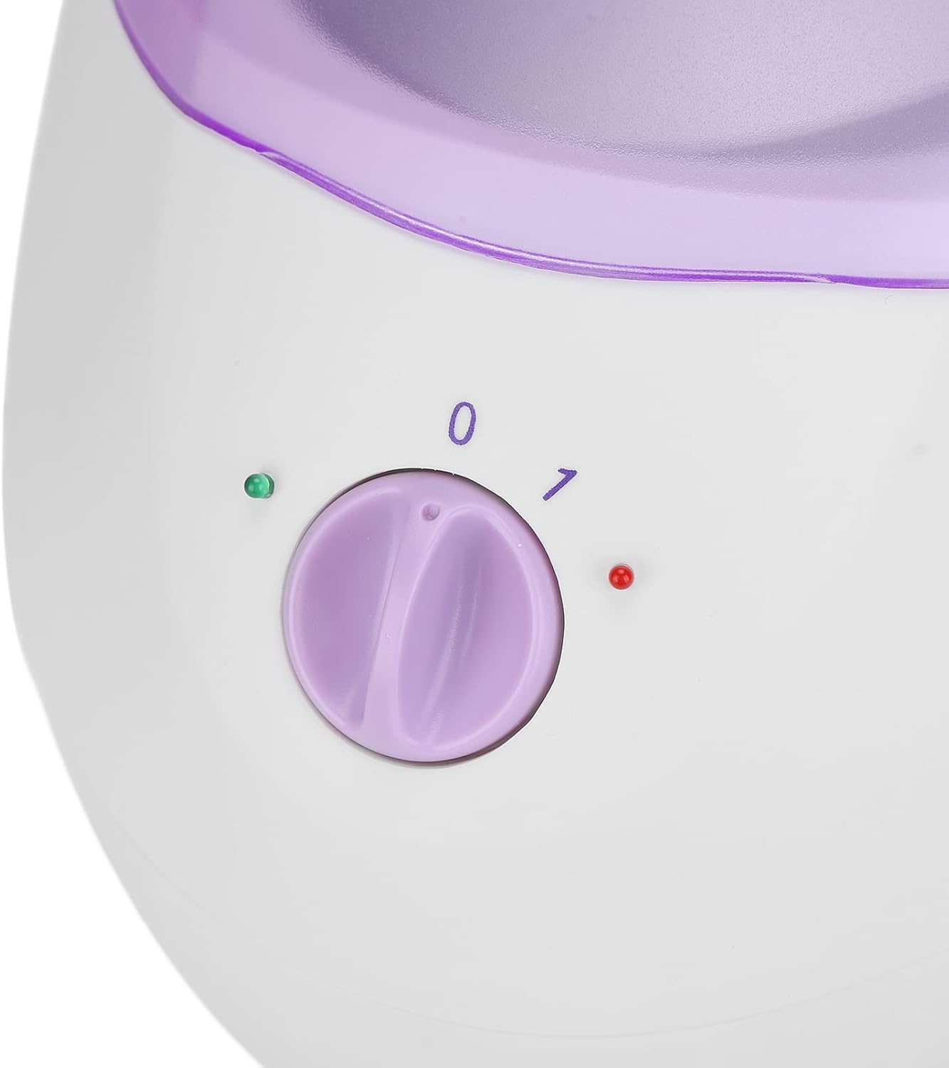 Close-up of the switch knob with indicator lights, showing the '0' and '1' settings.