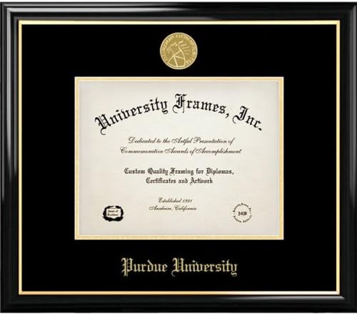 Amazon.com: Purdue University Petite Medallion Seal Diploma Frame ...